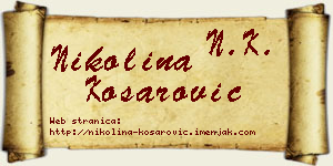 Nikolina Košarović vizit kartica